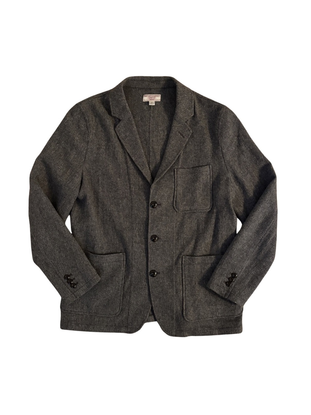 Wallace & Barnes Gray Wool Grandpa Blend Blazer